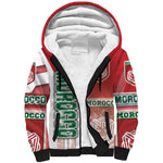 Morocco Soccer Sherpa Hoodie Atlas Lions Football - Road To Champion