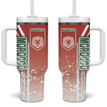 Morocco Soccer Tumbler With Handle Atlas Lions Football - Road To Champion