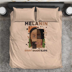 Melanin Every Shade Slays Bedding Set Afro Women