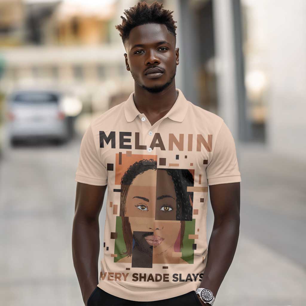 Melanin Every Shade Slays Polo Shirt Afro Women