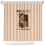 Melanin Every Shade Slays Shower Curtain Afro Women