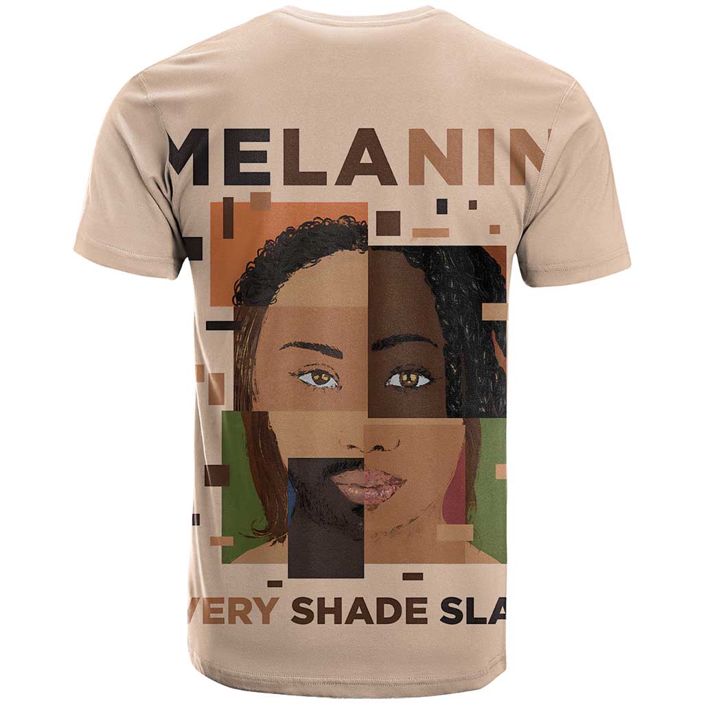 Melanin Every Shade Slays T shirt Afro Women