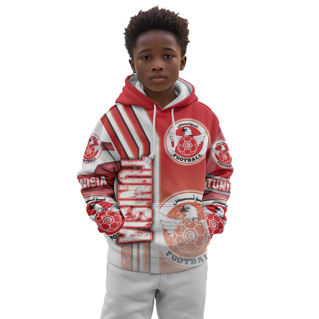Tunisia Soccer Kid Hoodie Eagles of Carthage Football - Road To Champion