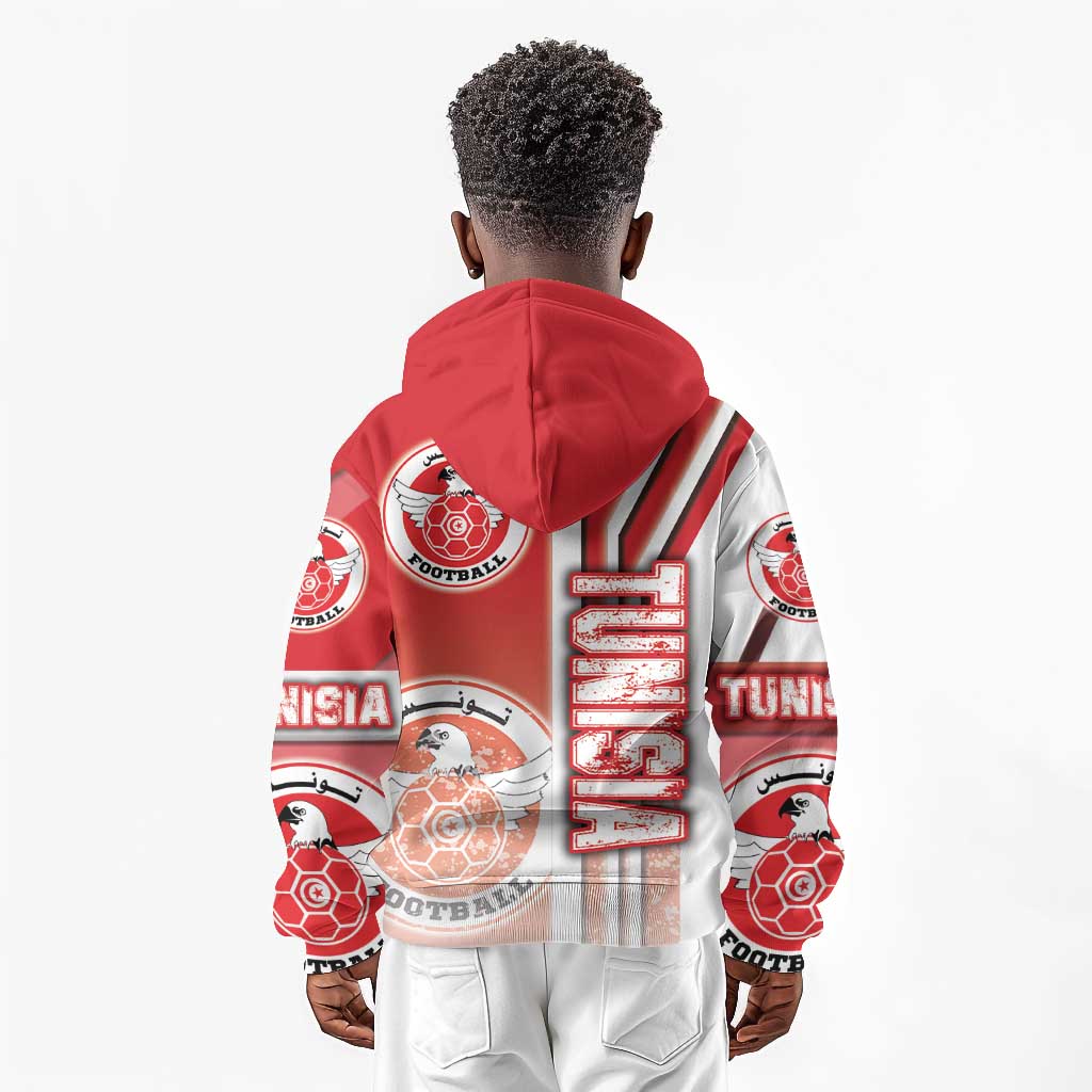 Tunisia Soccer Kid Hoodie Eagles of Carthage Football - Road To Champion