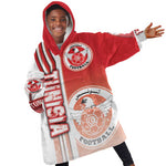 Tunisia Soccer Kid Wearable Blanket Hoodie Eagles of Carthage Football - Road To Champion