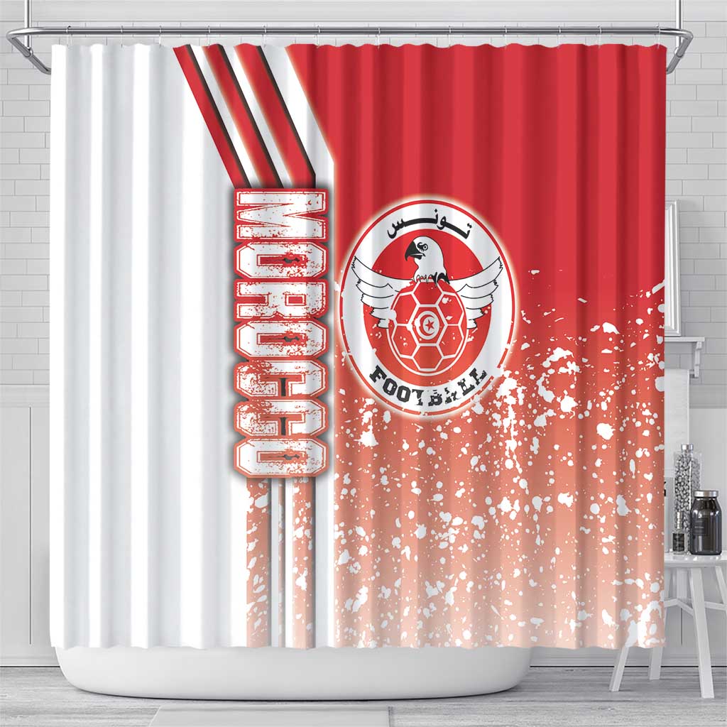 Tunisia Soccer Shower Curtain Eagles of Carthage Football - Road To Champion