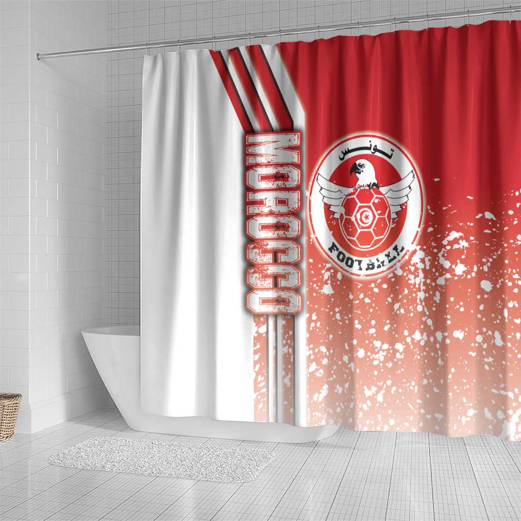 Tunisia Soccer Shower Curtain Eagles of Carthage Football - Road To Champion