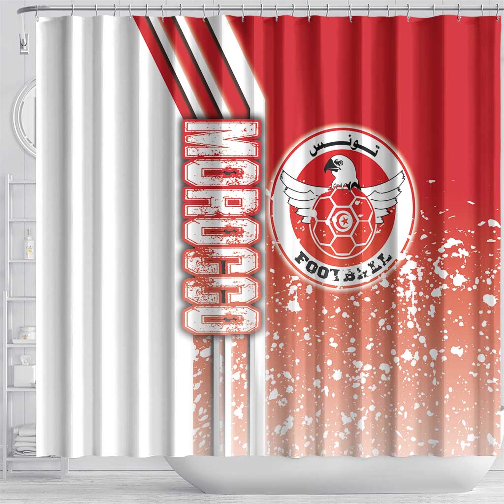 Tunisia Soccer Shower Curtain Eagles of Carthage Football - Road To Champion