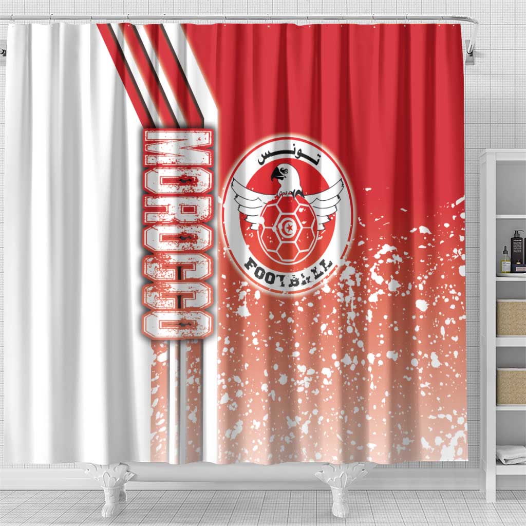 Tunisia Soccer Shower Curtain Eagles of Carthage Football - Road To Champion