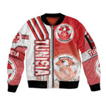 Tunisia Soccer Sleeve Zip Bomber Jacket Eagles of Carthage Football - Road To Champion