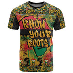 Africa Map Graffiti T shirt Know You Roots Art Style