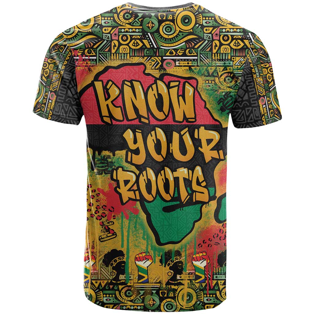Africa Map Graffiti T shirt Know You Roots Art Style