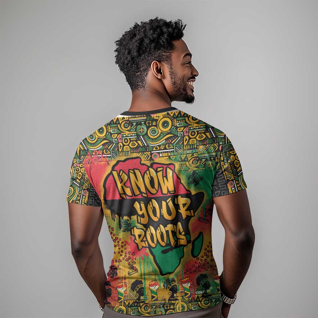 Africa Map Graffiti T shirt Know You Roots Art Style