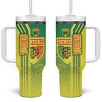 Senegal Soccer Tumbler With Handle Lions of Teranga Football - Road To Champion