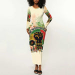 They Want Our Rhythm Not Our Blues Long Sleeve Bodycon Dress Afro Pride Music DT03
