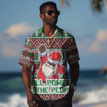 Black Santa Fist Christmas Africa Hawaiian Shirt All Power to the People