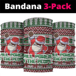 Black Santa Fist Christmas Africa Neck Gaiter All Power to the People DT03