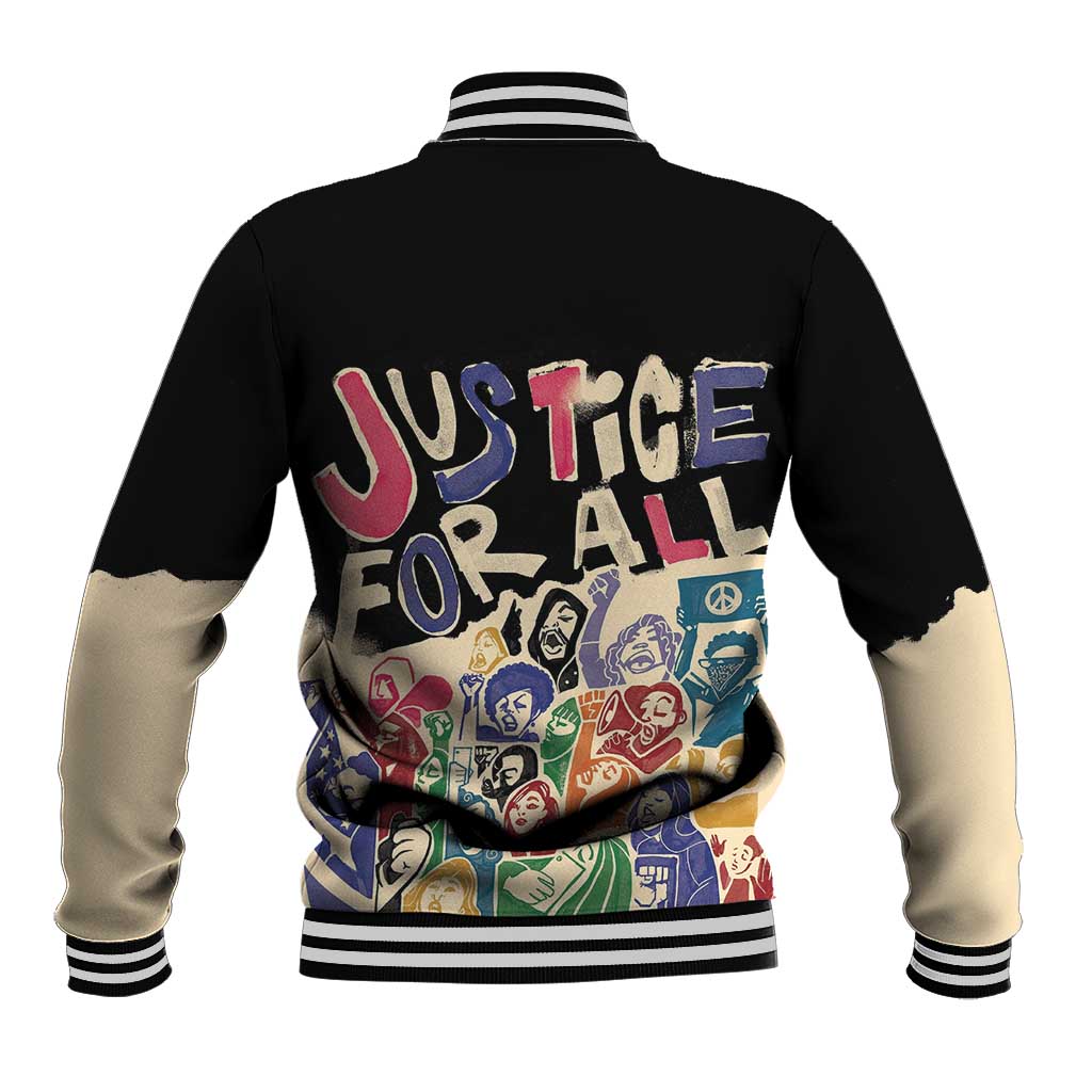 African Stand Firm Baseball Jacket Justice For All