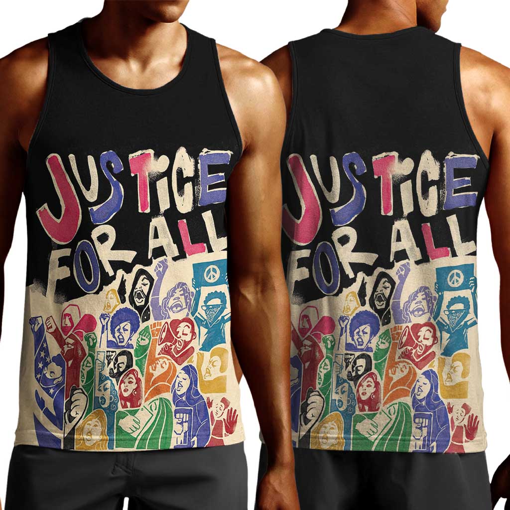 African Stand Firm Men Tank Top Justice For All