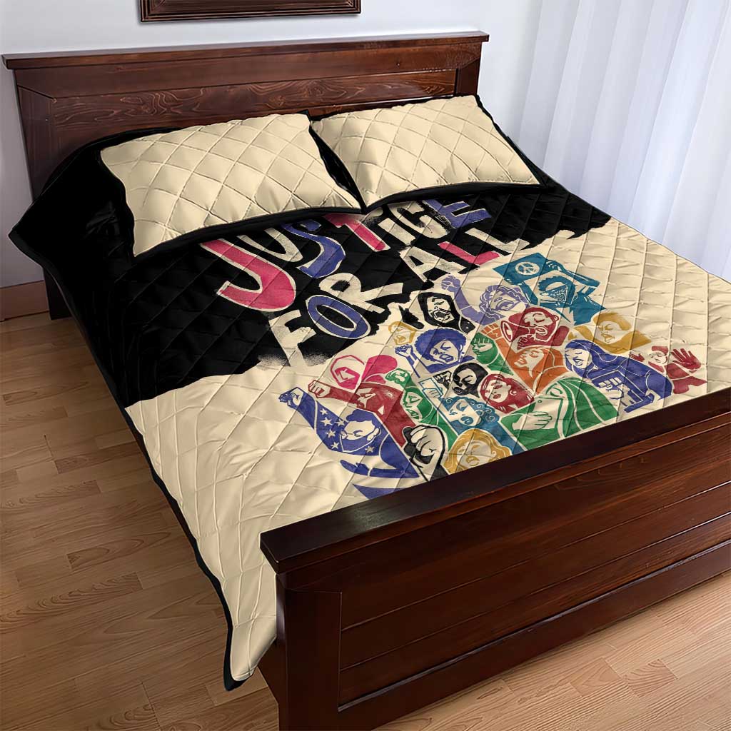 African Stand Firm Quilt Bed Set Justice For All
