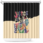 African Stand Firm Shower Curtain Justice For All