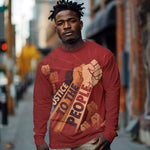 Justice To The People Africa Long Sleeve Shirt Afro Raised Fist