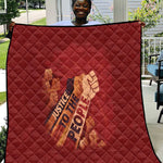 Justice To The People Africa Quilt Afro Raised Fist