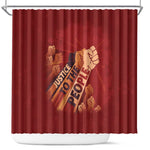Justice To The People Africa Shower Curtain Afro Raised Fist