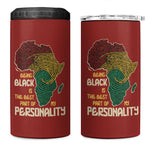African Map Fingerprint 4 in 1 Can Cooler Tumbler Being Black Is The Best Part Of My Personality