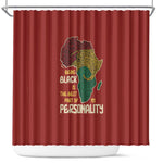 African Map Fingerprint Shower Curtain Being Black Is The Best Part Of My Personality