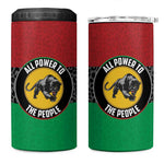 Personalized Pan African Black Panther 4 in 1 Can Cooler Tumbler All Power To The People