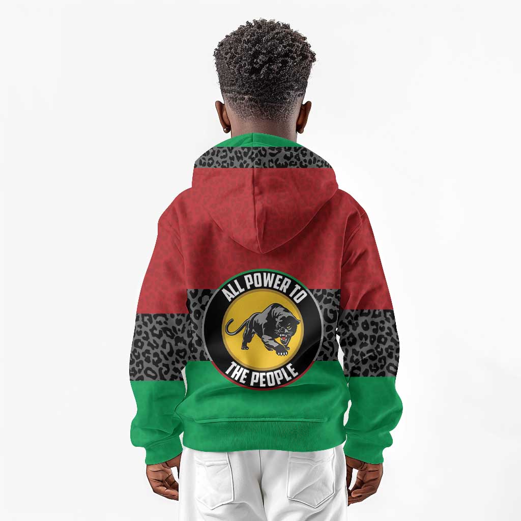 Personalized Pan African Black Panther Kid Hoodie All Power To The People