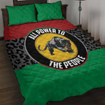 Pan African Black Panther Quilt Bed Set All Power To The People