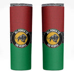 Personalized Pan African Black Panther Skinny Tumbler All Power To The People