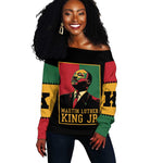 Martin Luther King Jr Off Shoulder Sweater MLK Retro Style