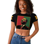 Martin Luther King Jr Raglan Cropped T shirt MLK Retro Style