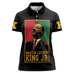 Martin Luther King Jr Women Polo Shirt MLK Retro Style
