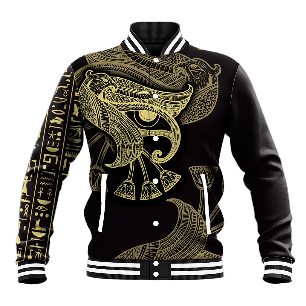 Afro Egypt Baseball Jacket Horus Eyes Egyptian God