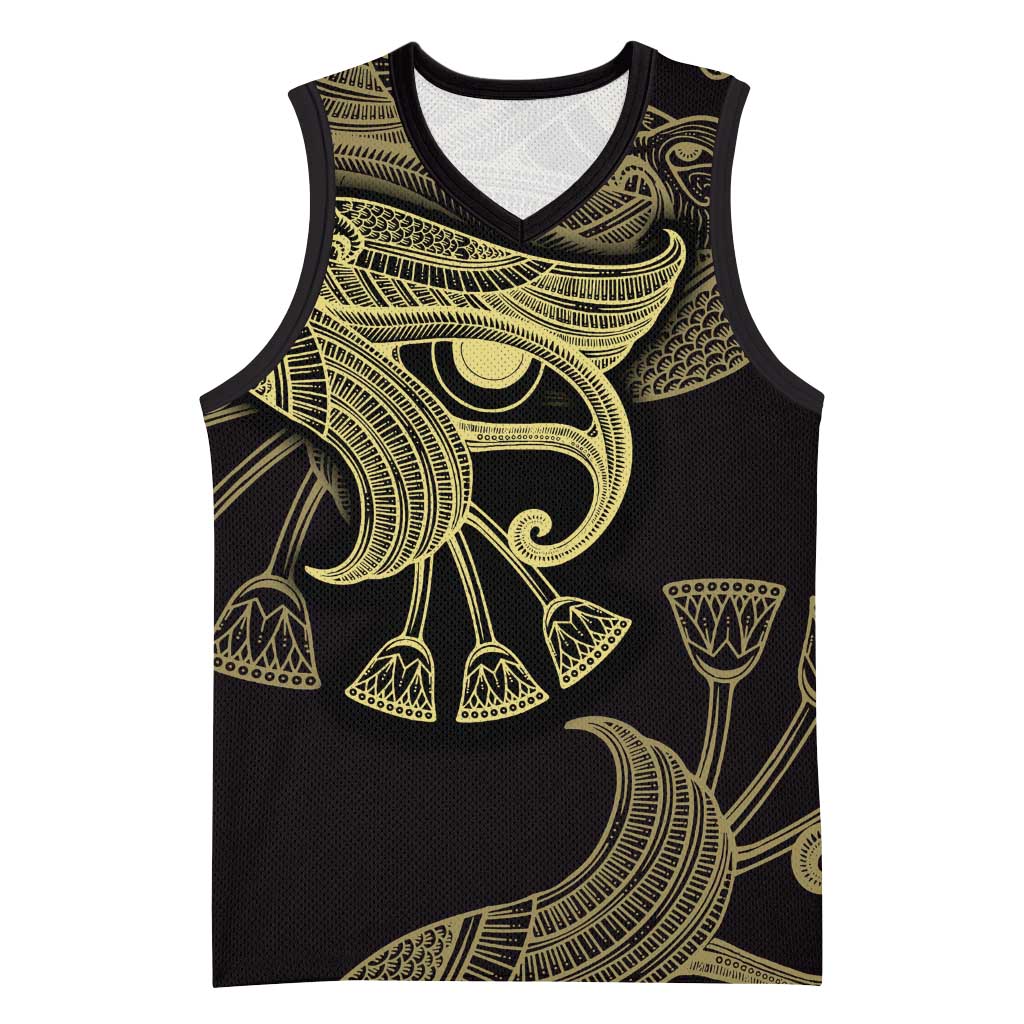 Afro Egypt Basketball Jersey Horus Eyes Egyptian God DT03