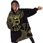 Afro Egypt Kid Wearable Blanket Hoodie Horus Eyes Egyptian God