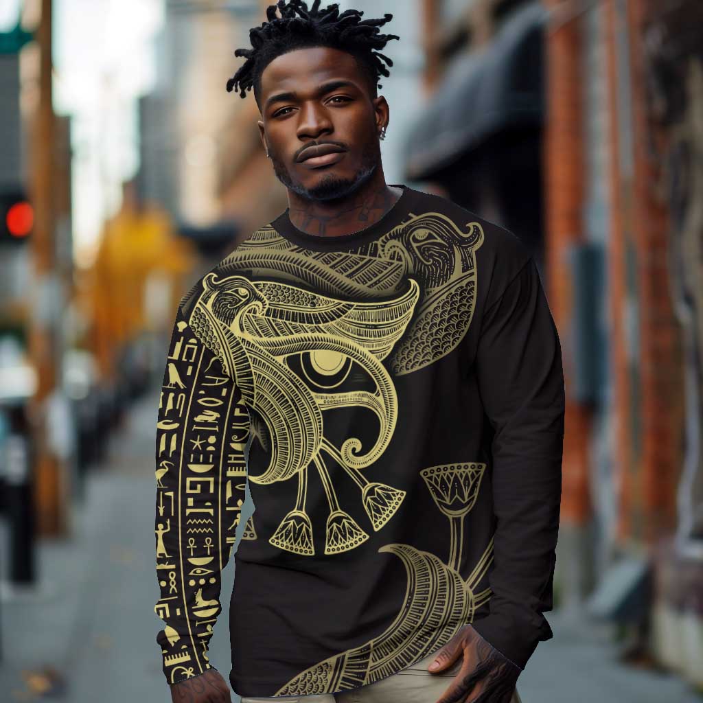 Afro Egypt Long Sleeve Shirt Horus Eyes Egyptian God