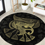 Afro Egypt Round Carpet Horus Eyes Egyptian God