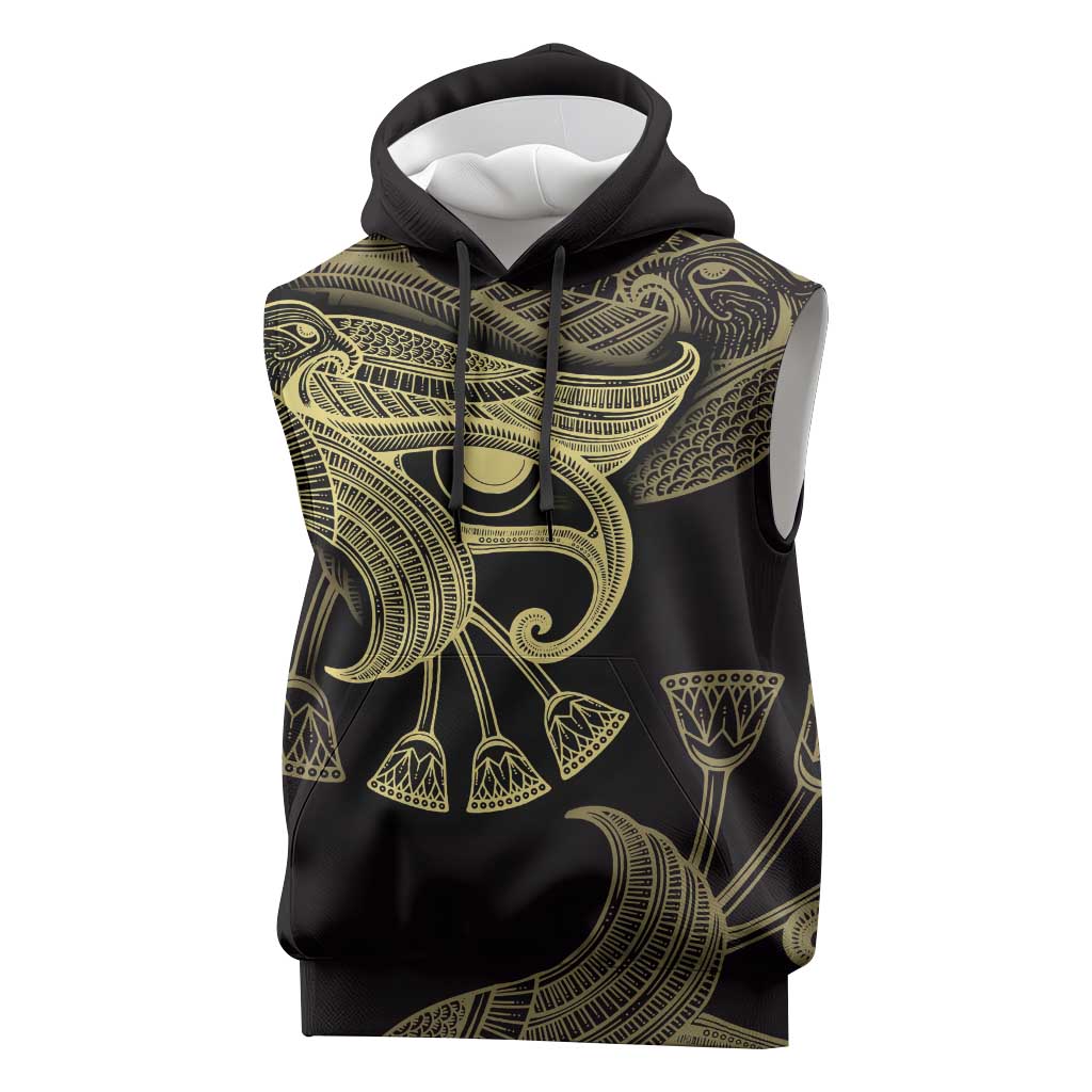 Afro Egypt Sleeveless Hoodie Horus Eyes Egyptian God - African Pride