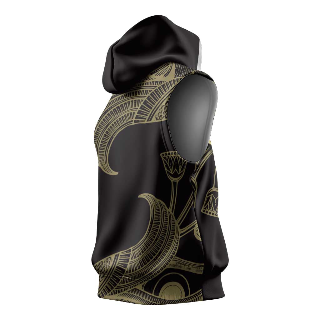 Afro Egypt Sleeveless Hoodie Horus Eyes Egyptian God - African Pride