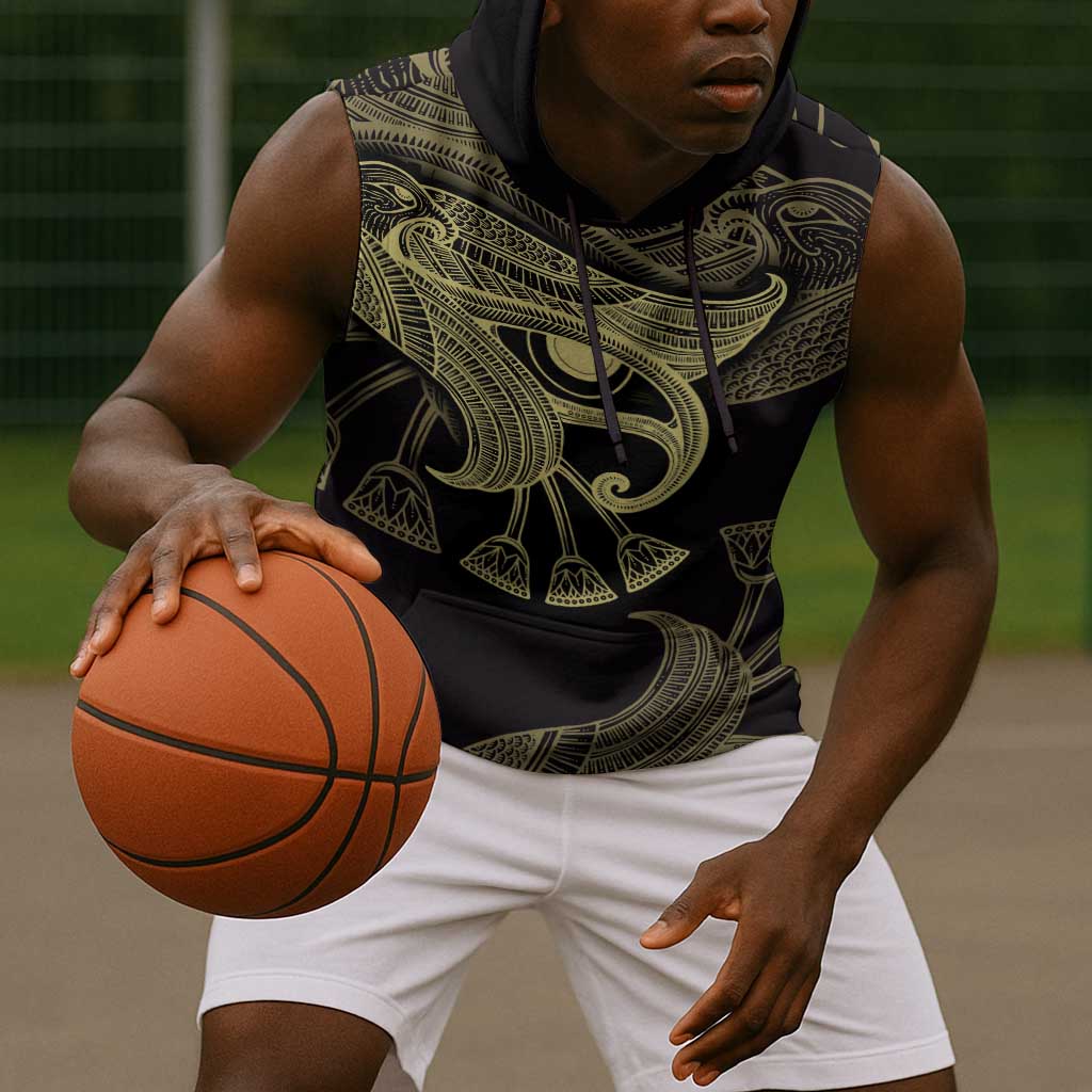 Afro Egypt Sleeveless Hoodie Horus Eyes Egyptian God - African Pride