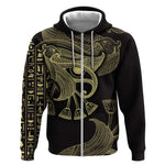 Afro Egypt Zip Hoodie Horus Eyes Egyptian God