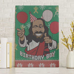African Birthday Boy Jesus Canvas Wall Art Afro Christmas