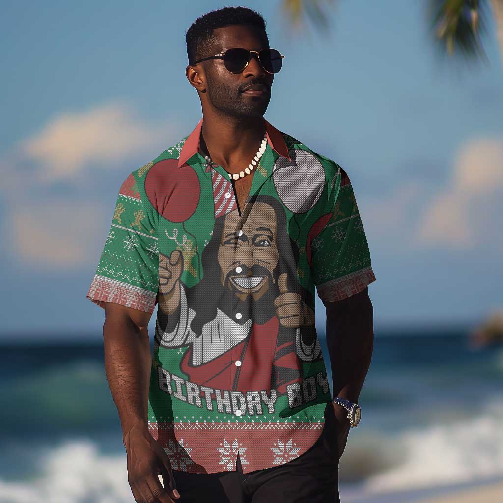 African Birthday Boy Jesus Hawaiian Shirt Afro Christmas