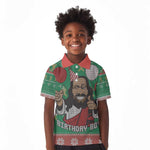 African Birthday Boy Jesus Kid Polo Shirt Afro Christmas