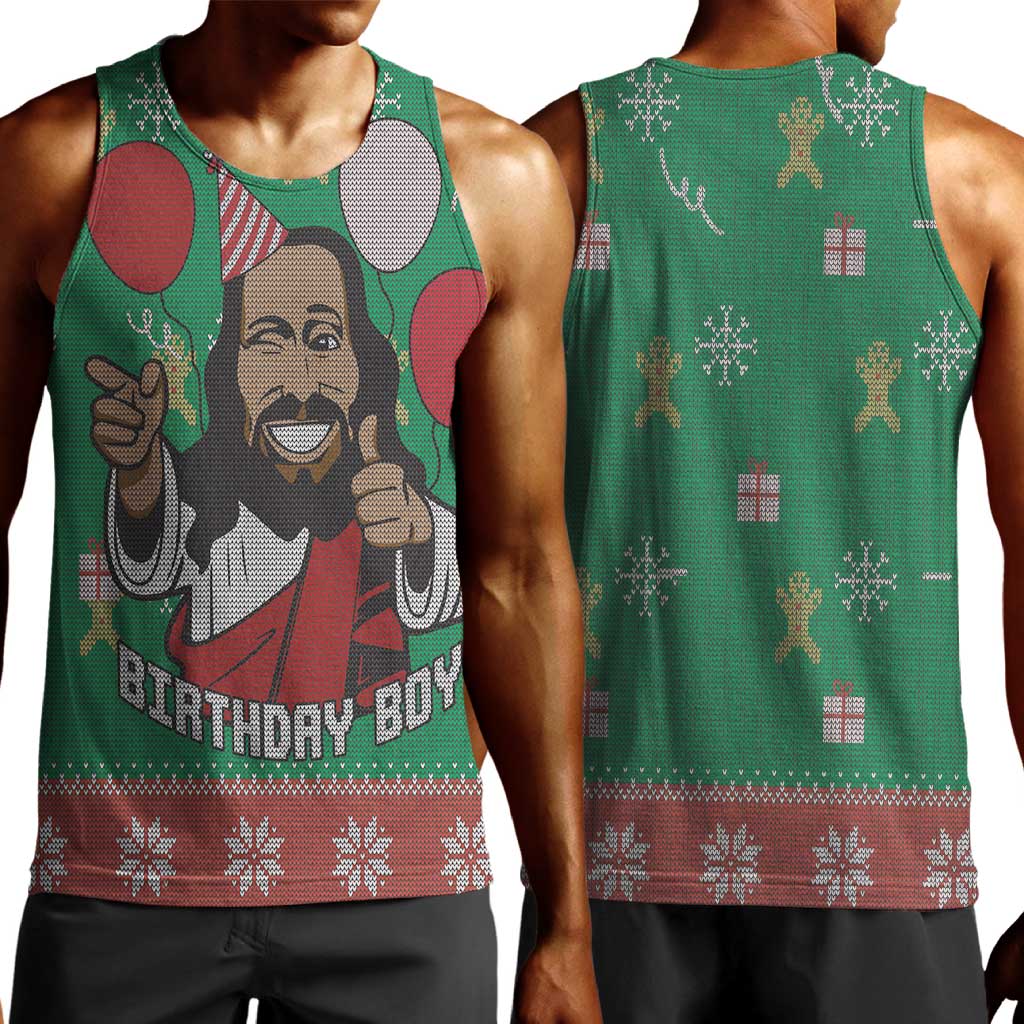 African Birthday Boy Jesus Men Tank Top Afro Christmas